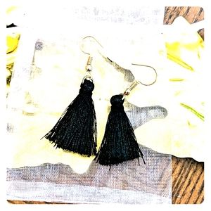 Black Tassel Earrings